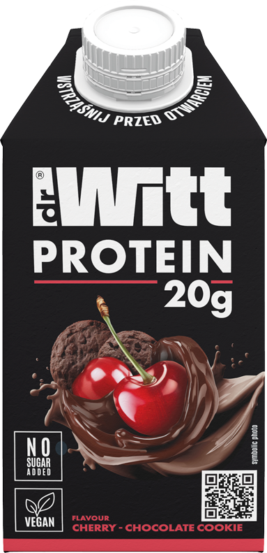 Shake proteinowy wiśnia-czekolada