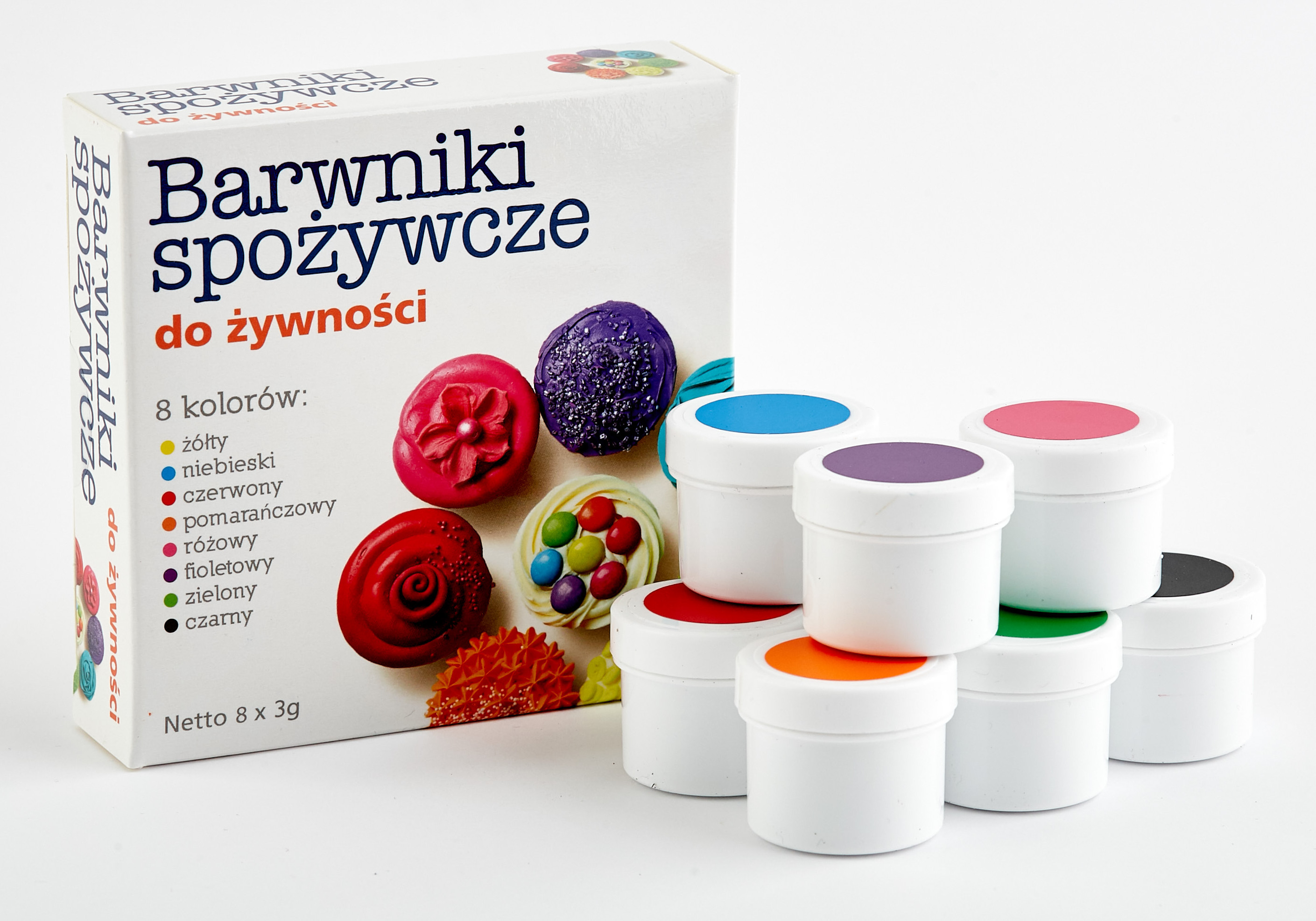 Barwniki spożywcze do żywności - 8 kolorów