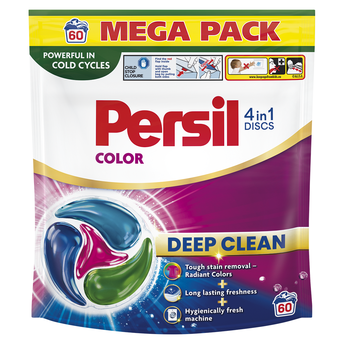 Kapsułki do prania tkanin kolorowych Deep Clean Color 60 szt.