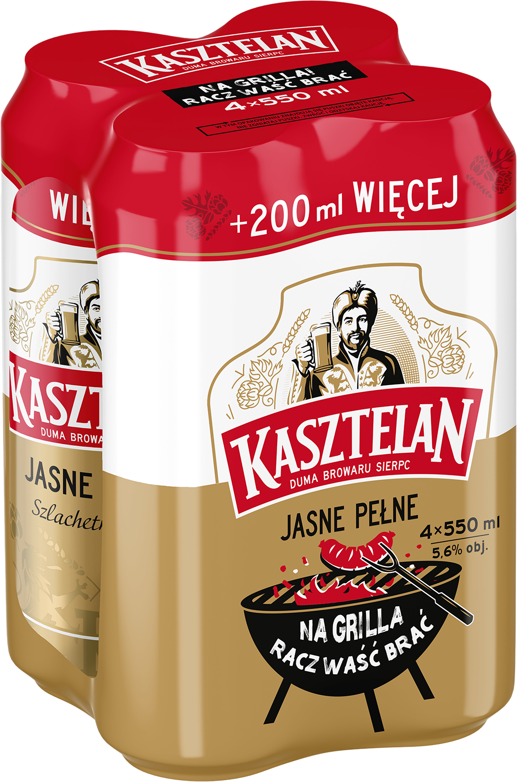 Piwo jasne pełne 4x550 ml (puszka)