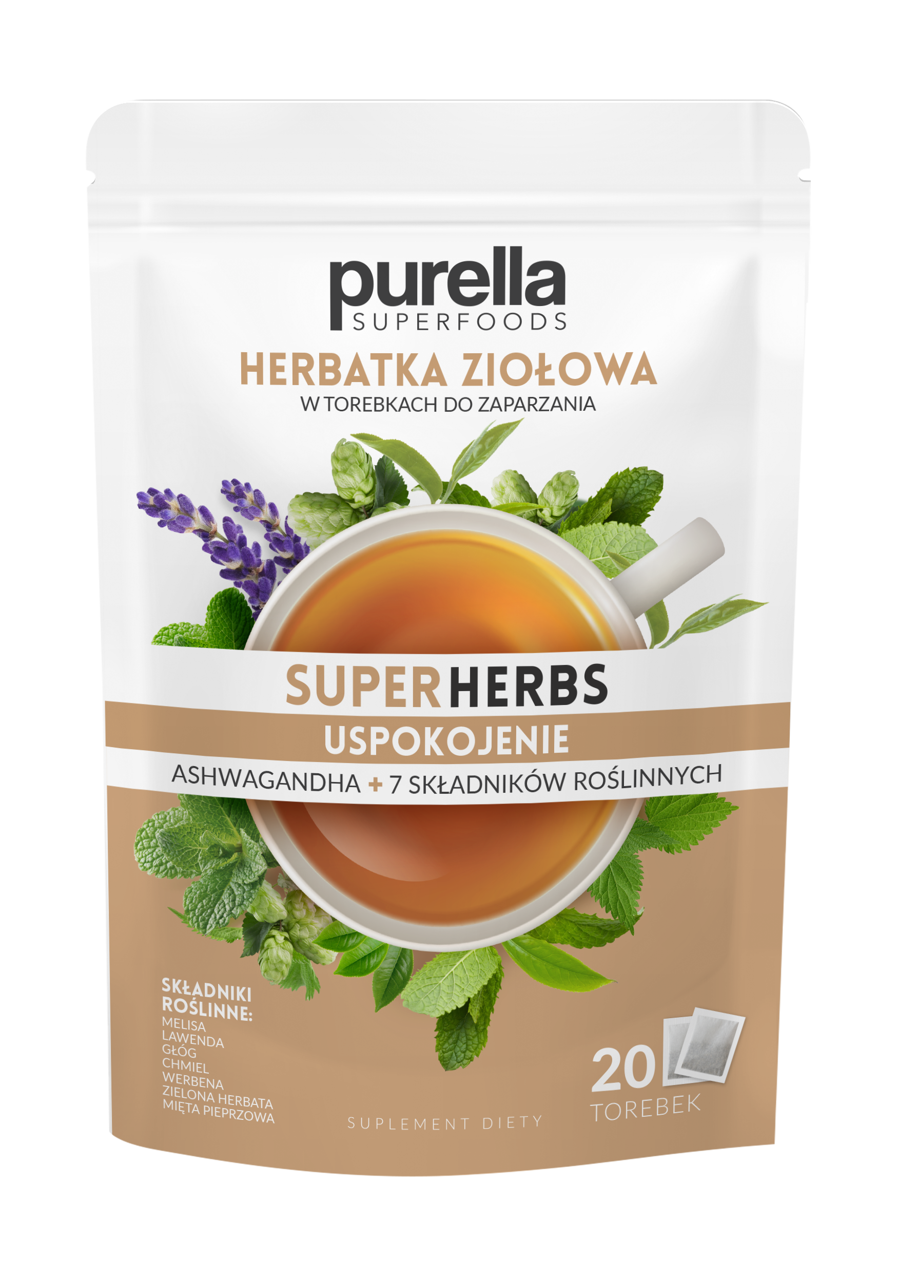 Herbatka ziołowa USPOKOJENIE z ashwaghandą (20 torebek ex.)