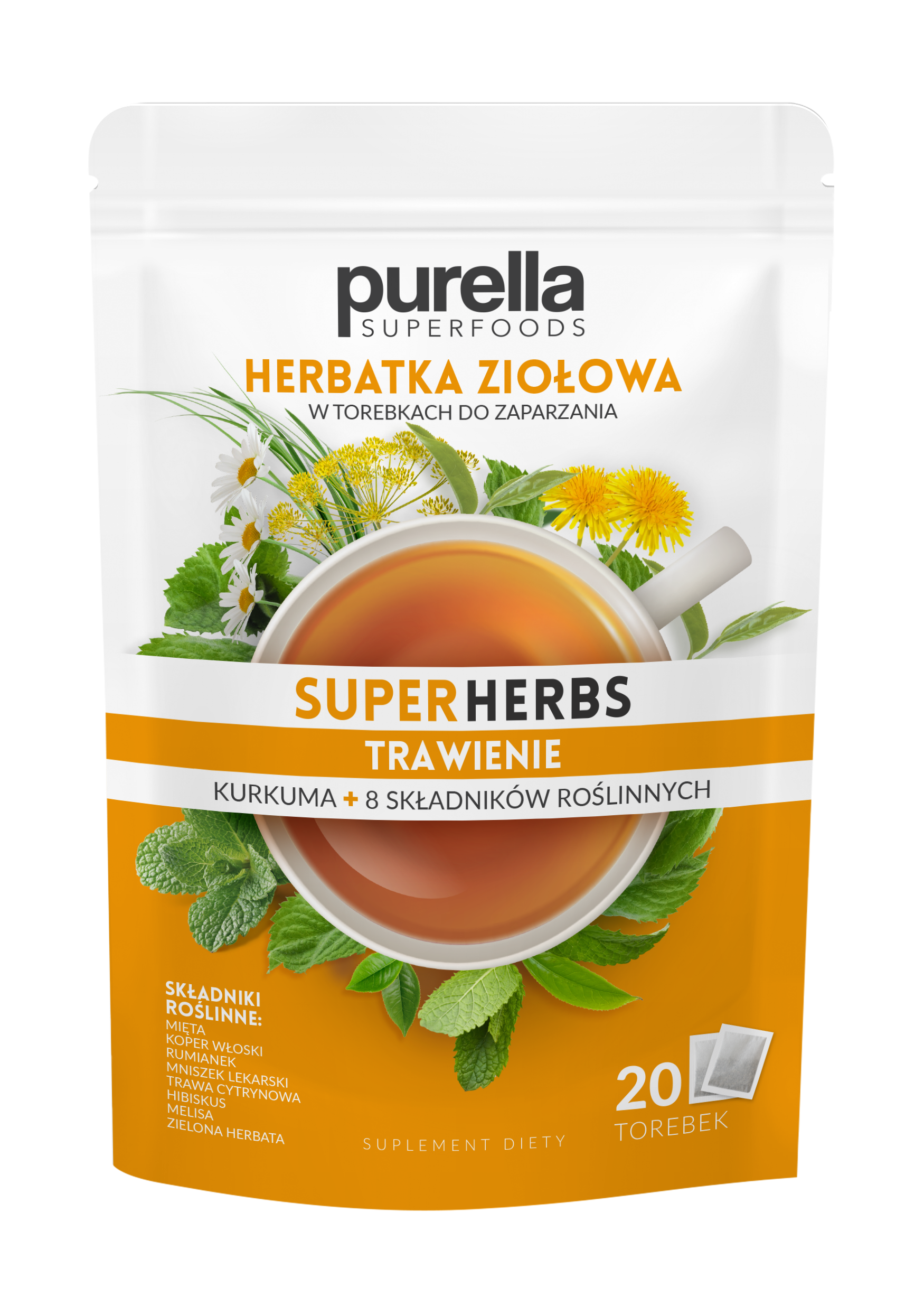 Herbatka ziołowa TRAWIENIE z kurkumą (20 torebek ex.)