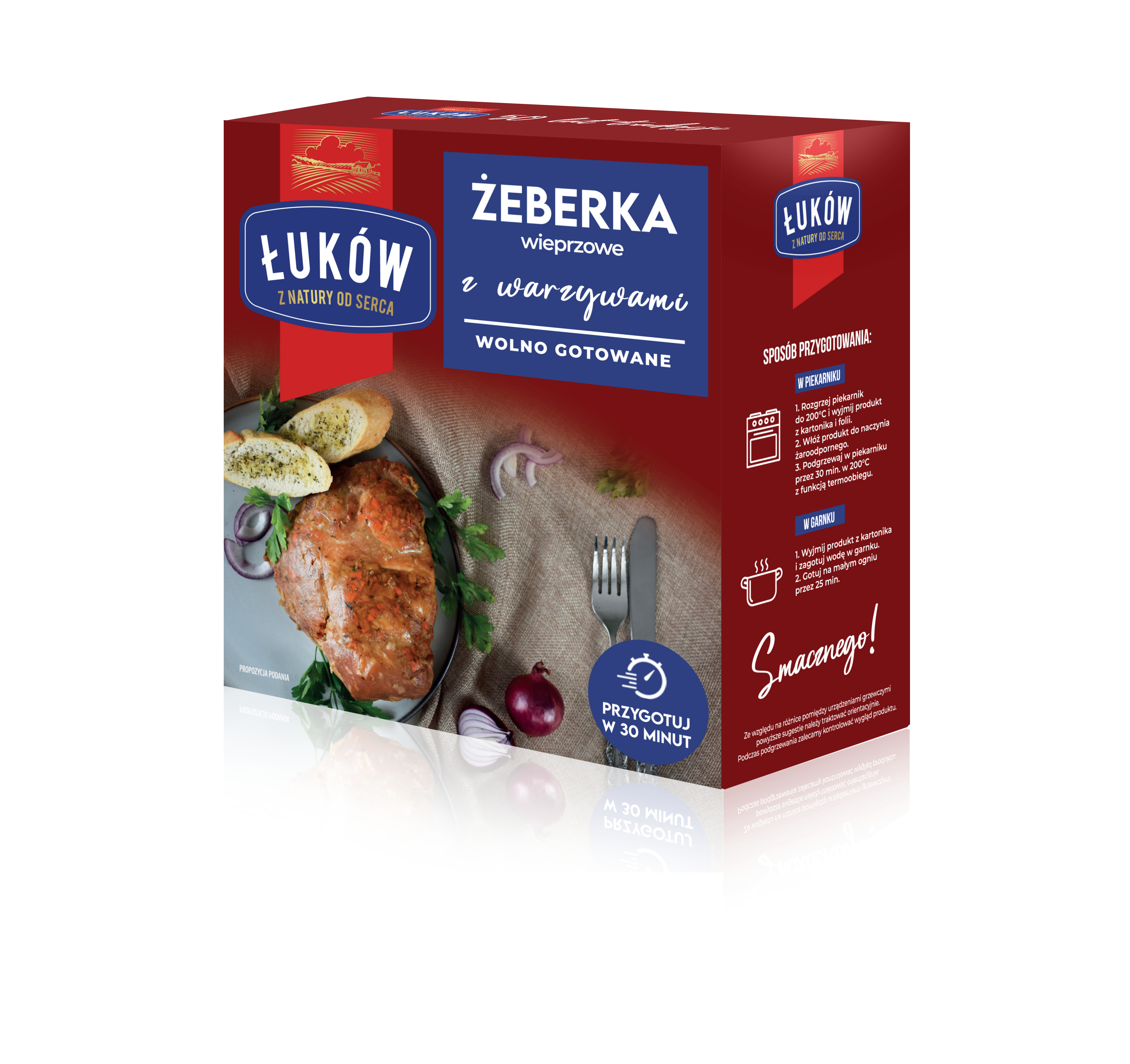 Żeberka wieprzowe trójkąty wolnogotowane z warzywami (720g-1080g)
