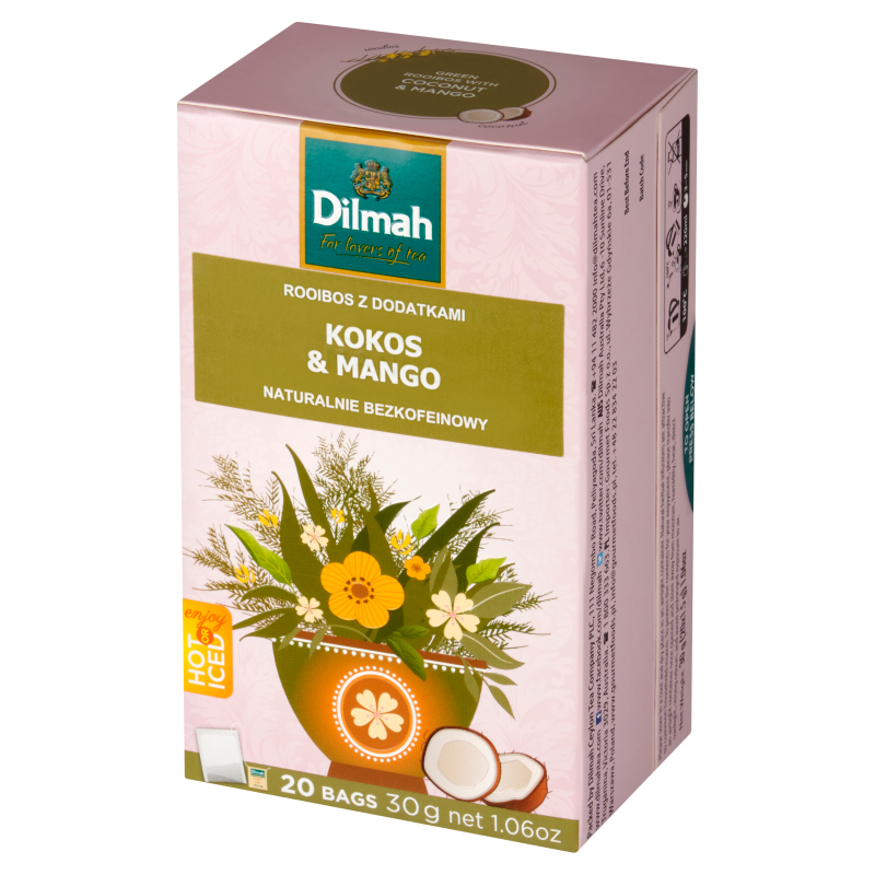 Herbata Rooibos z dodatkiem kokosa i mango (20 tor.)