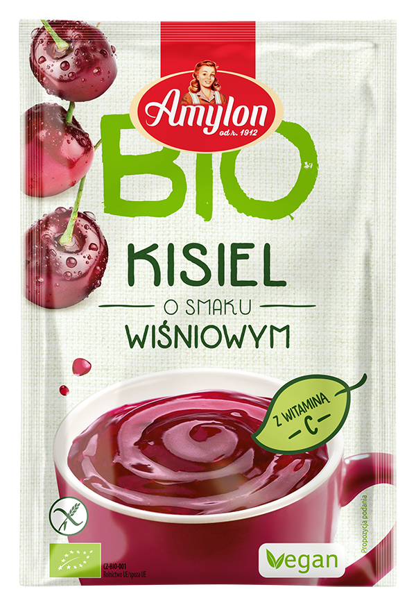 Kisiel instant o smaku wiśniowym z wit. C bezglutenowy BIO
