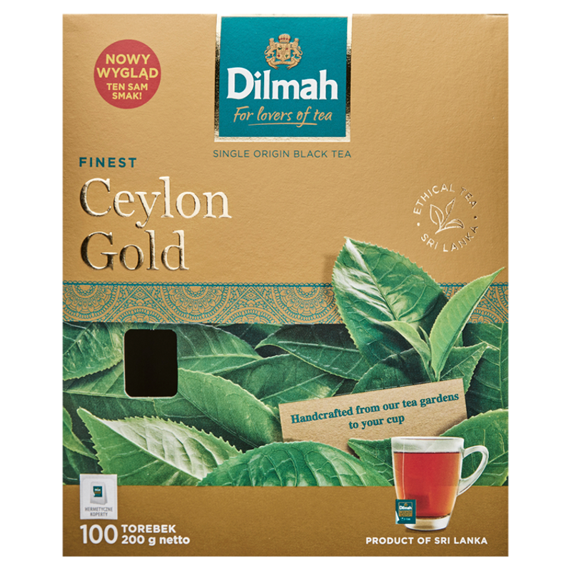 Ceylon Gold Herbata czarna cejlońska 100 torebek (saszetki)