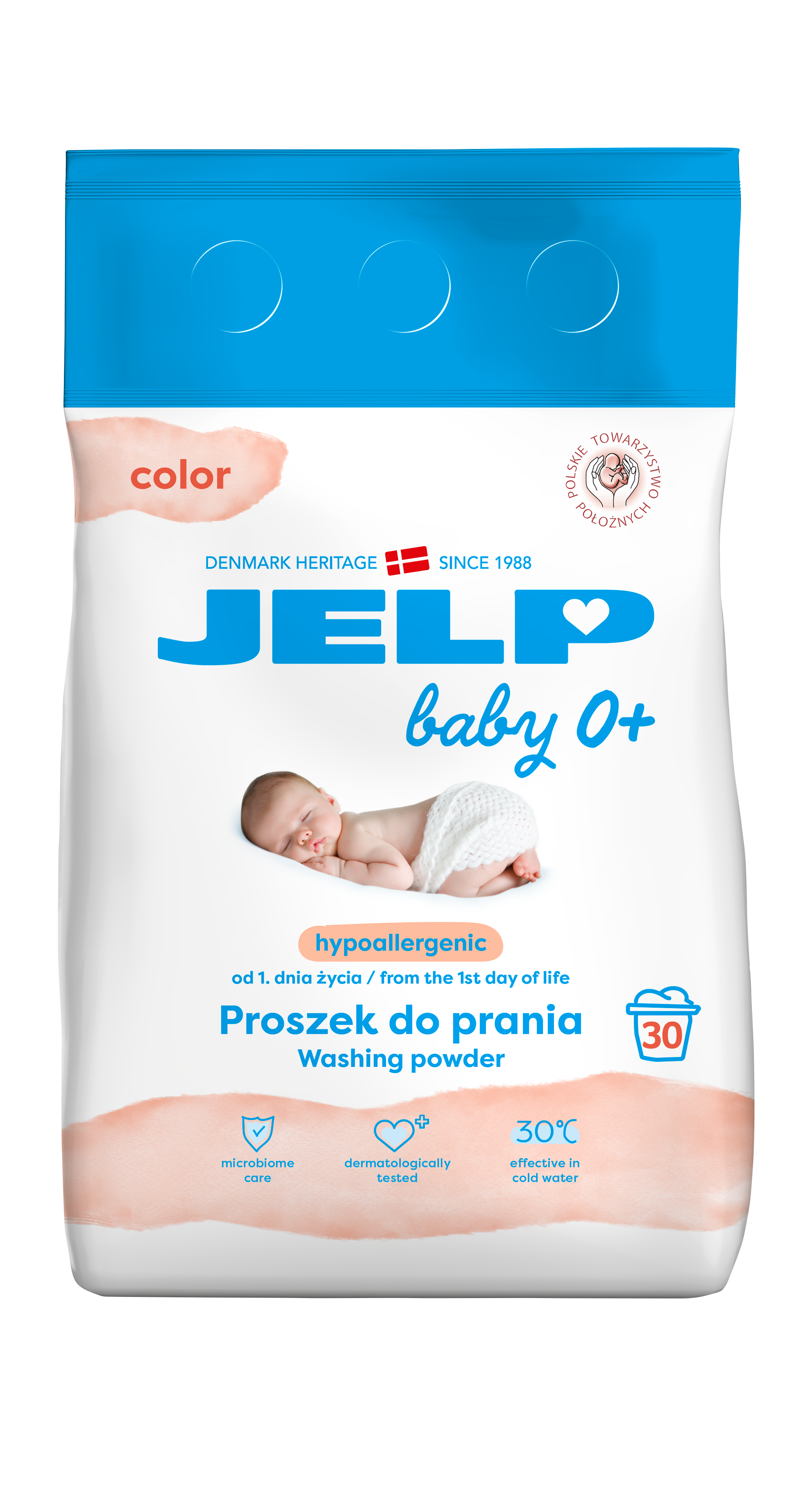 Hipoalergiczny Proszek do prania niemowlęcych tkanin kolorowych 30 prań 2250g