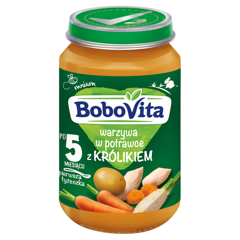 Warzywa w potrawce z królikiem po 5 miesiącu