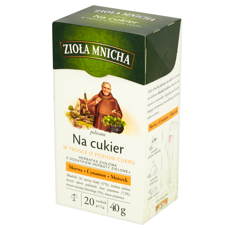 Herbatka ziołowa NA CUKIER z morwą, cynamonem i mniszkiem (20 tor.)