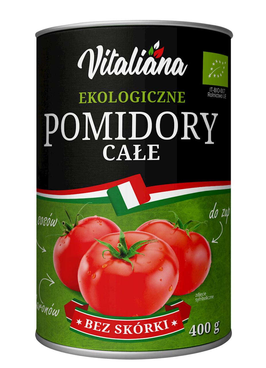 Pomidory całe (bez skórki) BIO
