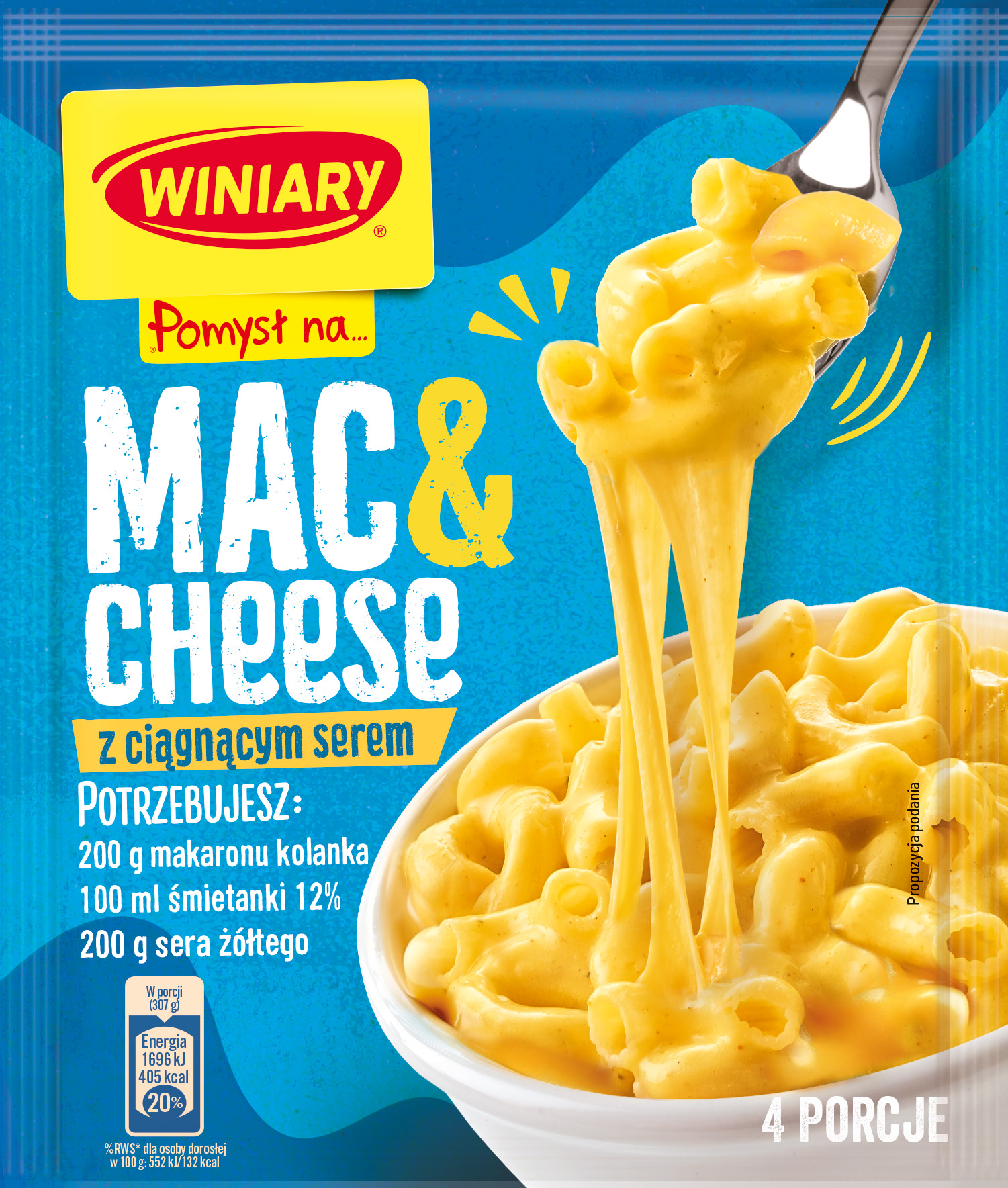 Makaron mac&cheese z ciągnącym serem