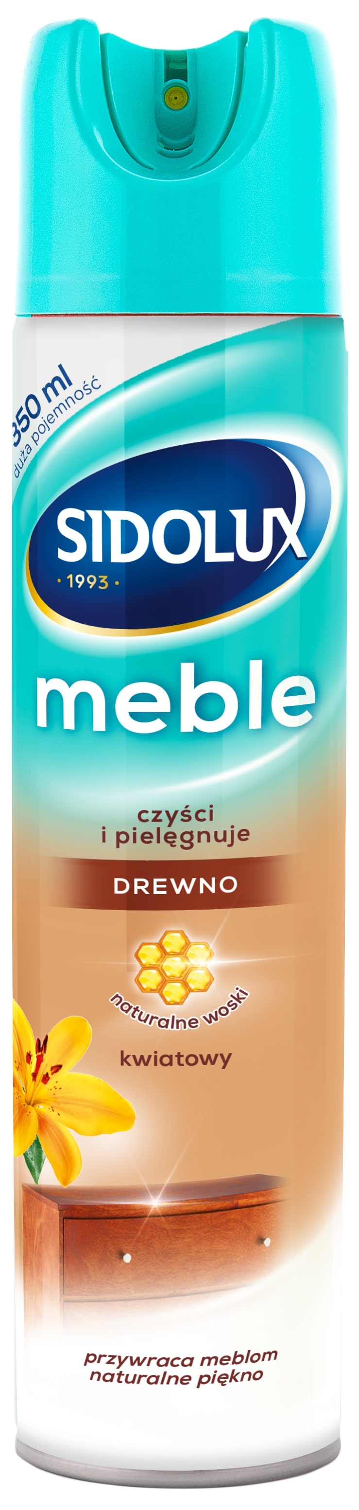 Środek czyszczący w aerosolu do Mebli Drewnianych Kwiaty 350ml