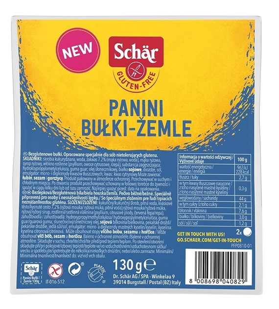 Bułki panini bezglutenowe