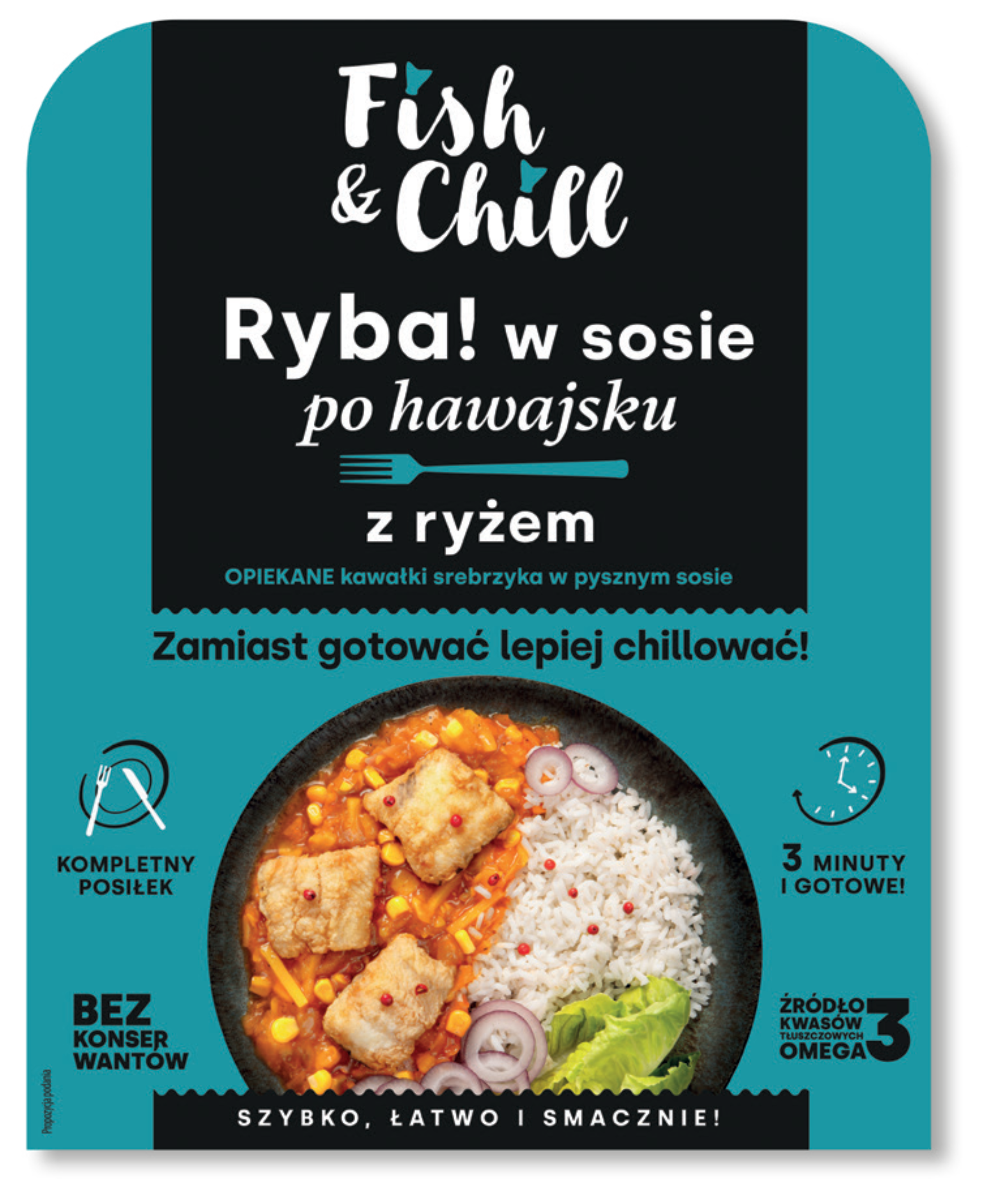 Ryba w sosie po hawajsku z ryżem