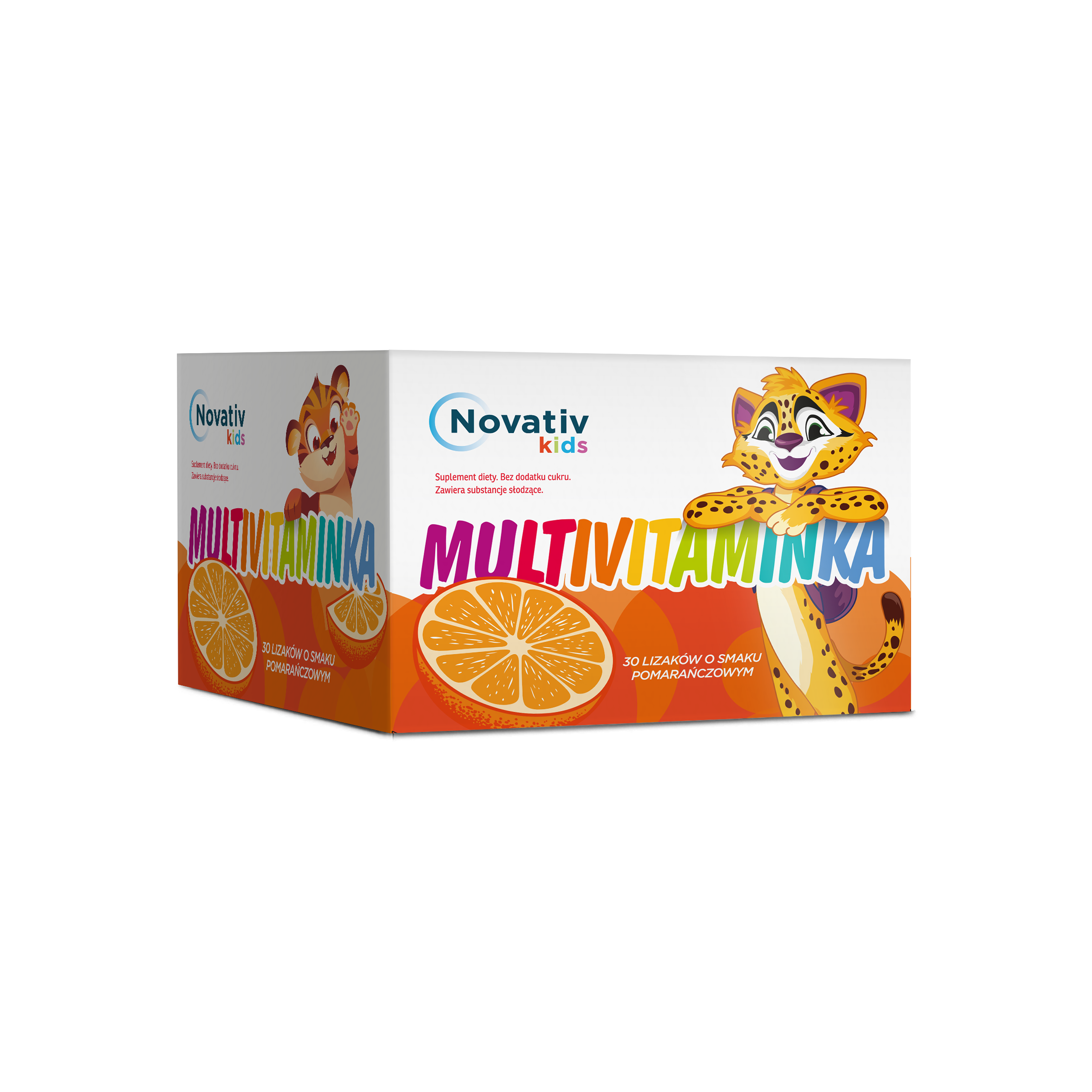 Multiwitaminka - 30 lizaków o sm. pomarańczowym (suplement diety dla dzieci)