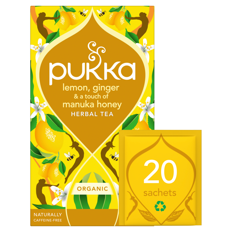 Herbata ziołowa - cytryna, imbir i miód manuka BIO (20 tor. w kopertach)