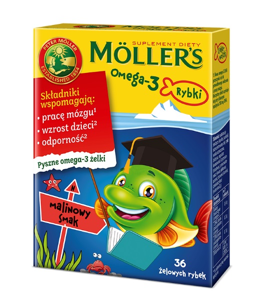 Rybki z Omega-3 o smaku malinowym - suplement diety w formie żelek