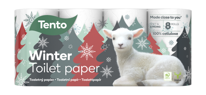 Winter Papier Toaletowy w zimowy wzór 8 rolek