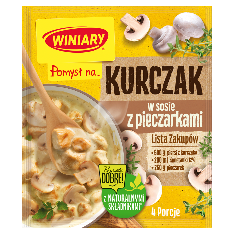Kurczaka w sosie z pieczarkami