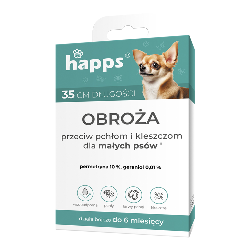 Obroża przeciw pchłom i kleszczom dla małych psów