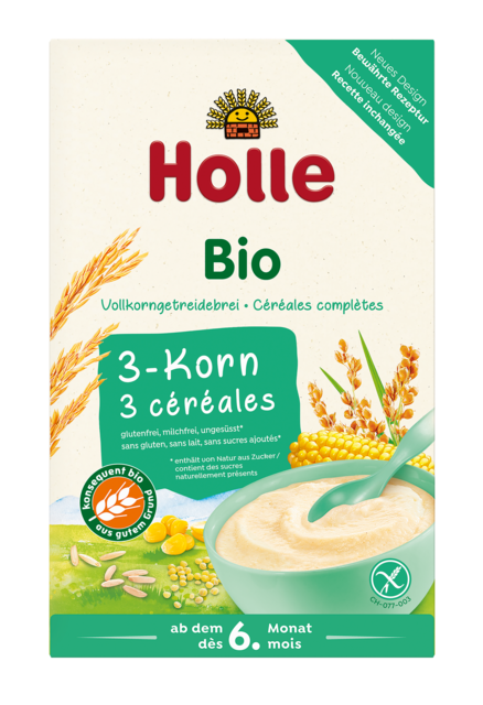 Kaszka 3 zboża bezmleczna bezglutenowa powyżej 6 miesiąca BIO