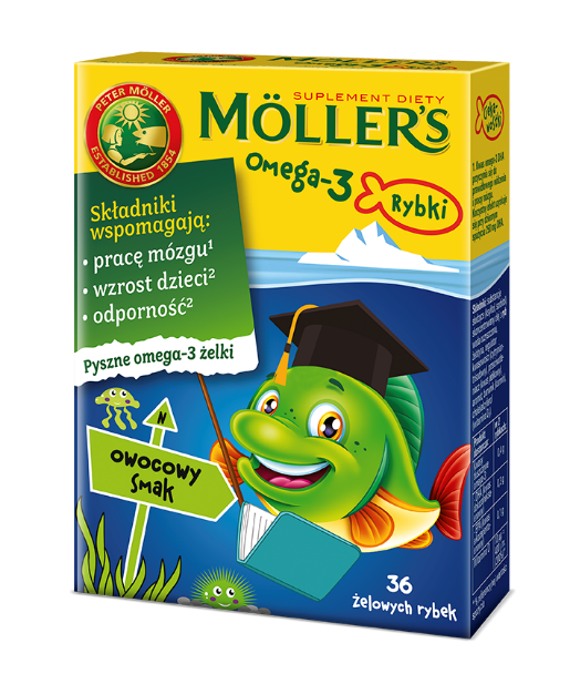 Rybki z Omega-3 o smaku owocowym - suplement diety w formie żelek