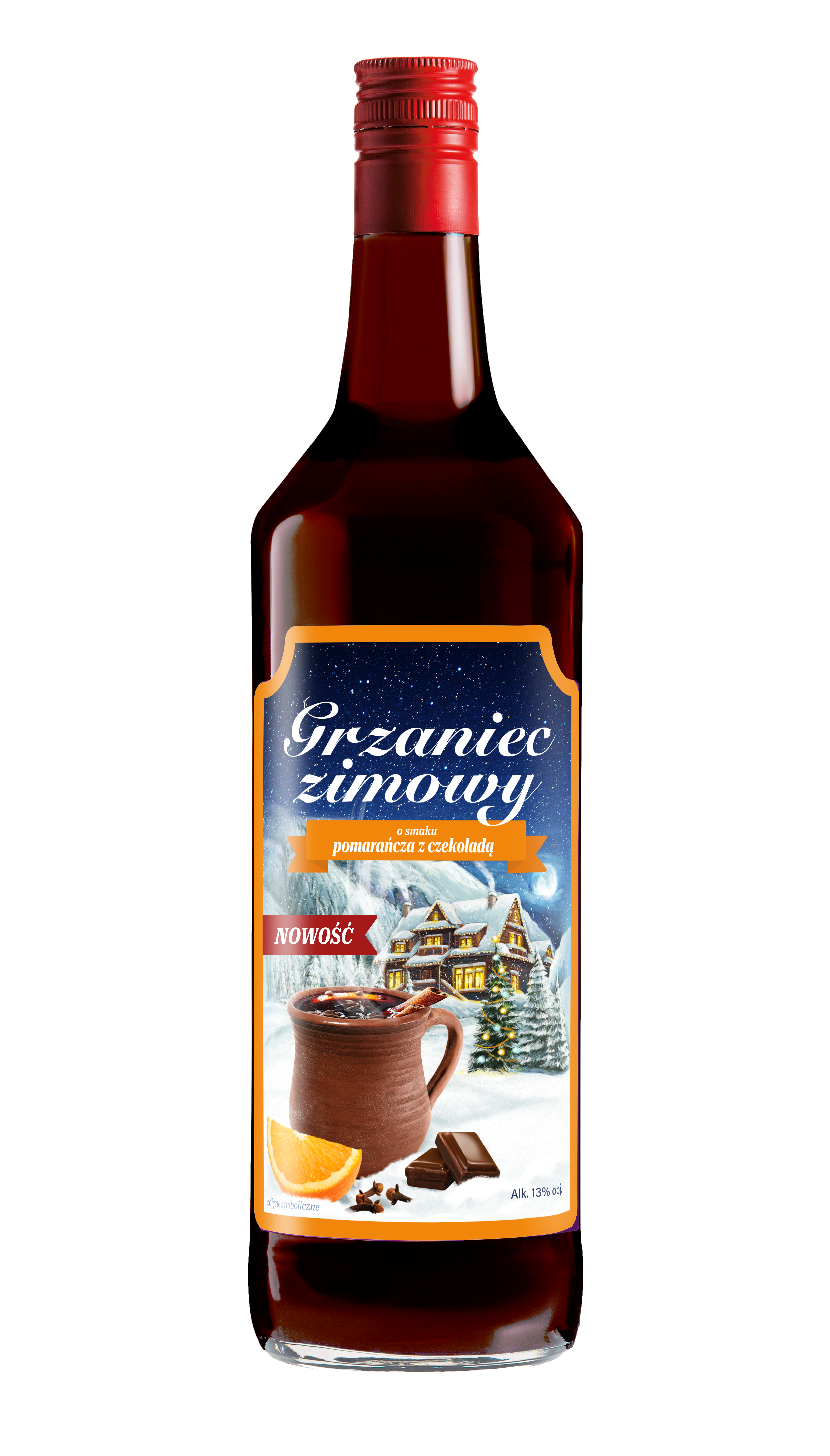 Zimowy pomarańcza z czekoladą