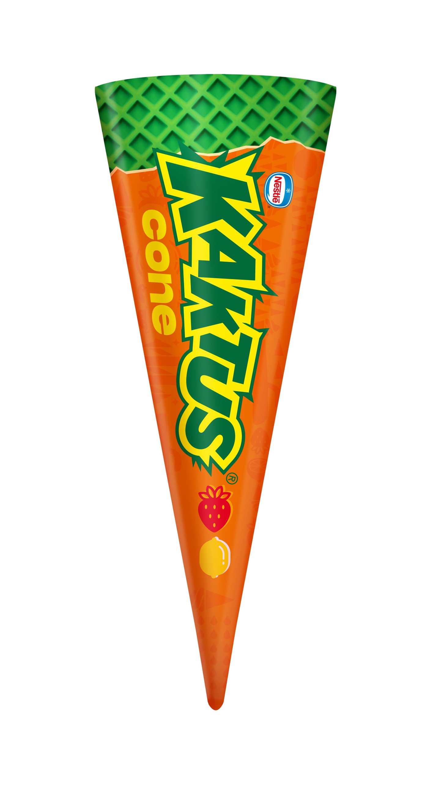 Lody cytryna truskawka w rożku