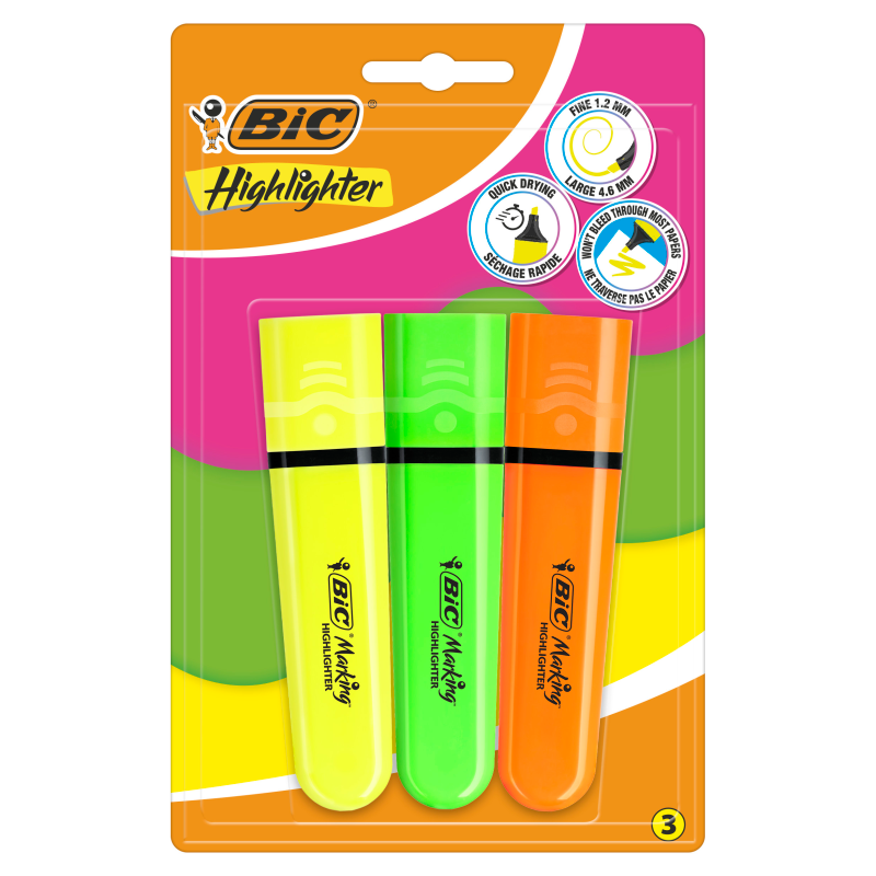 Zakreślacz mix neon blister 3 szt.