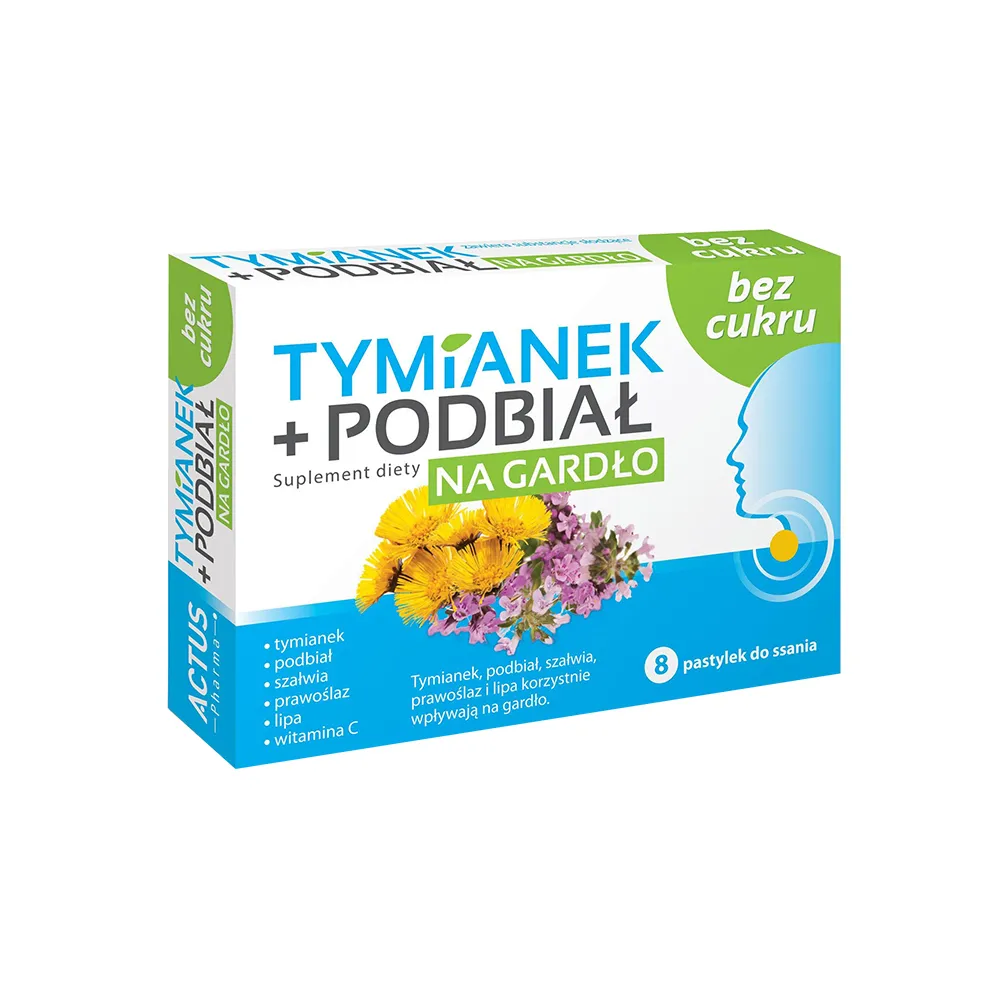 Pastylki do ssania na gardło (bez cukru) - suplement diety