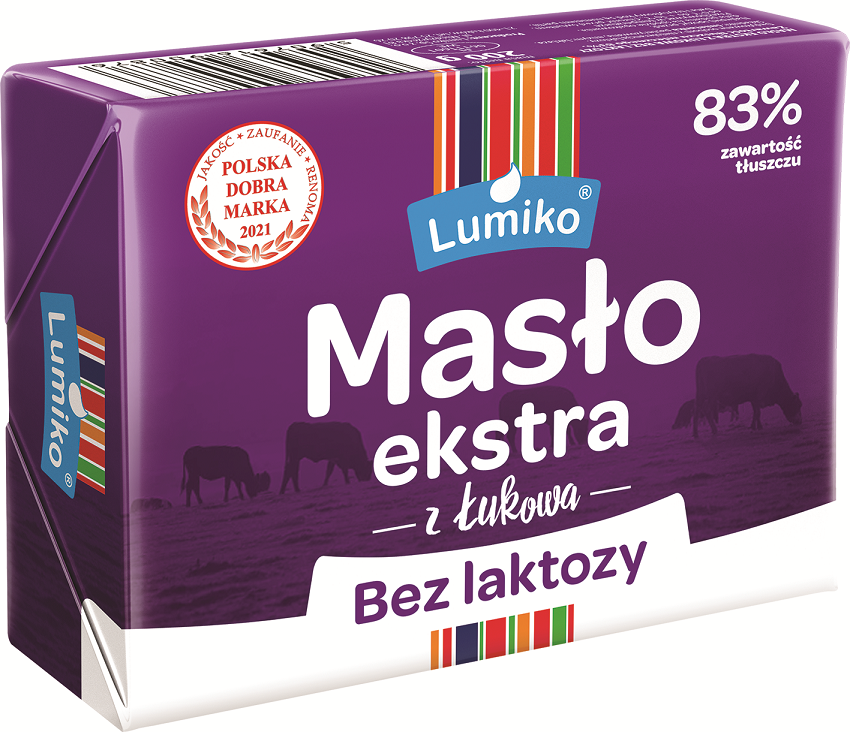 Masło Ekstra 83% bez laktozy z Łukowa