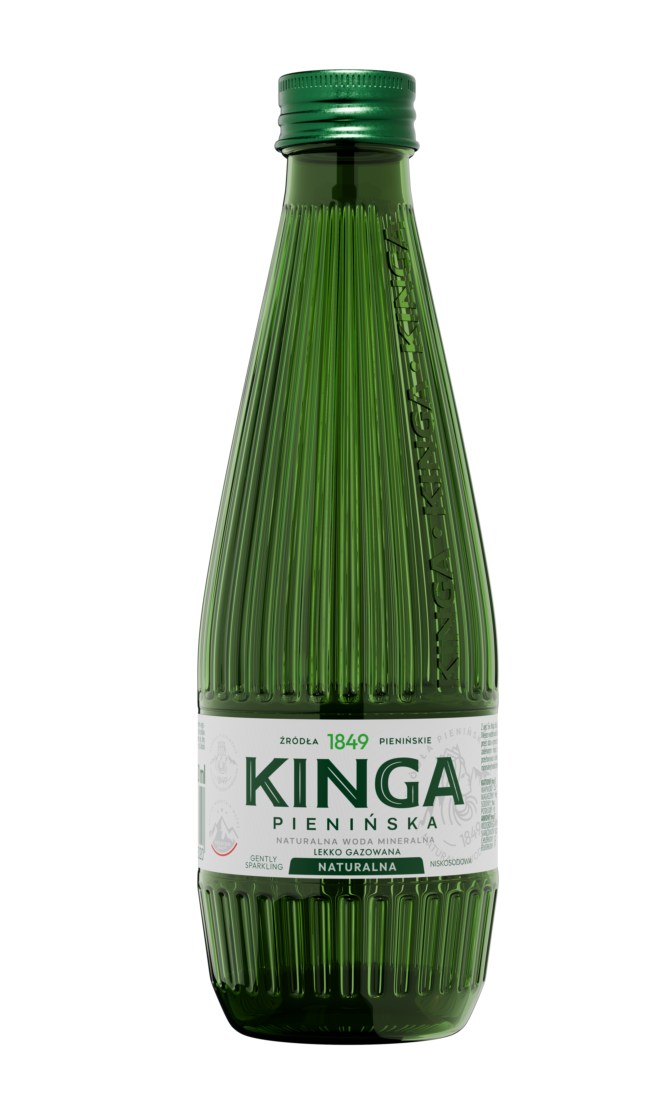 Naturalna woda mineralna lekko gazowana (szkło)