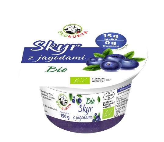 Jogurt Skyr typu islandzkiego z jagodami BIO