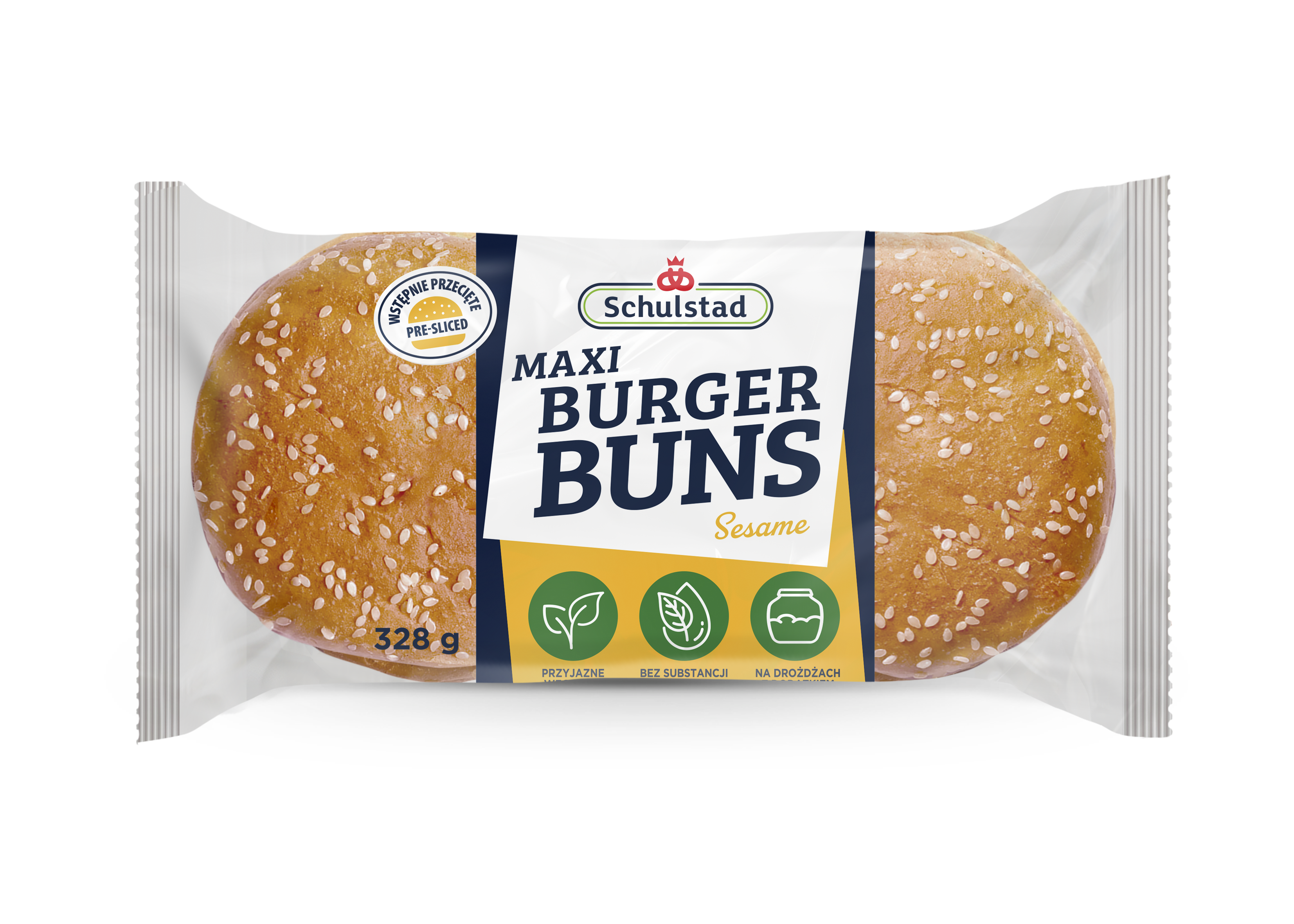 Bułki pszenne do hamburgerów MAXI 4 szt.