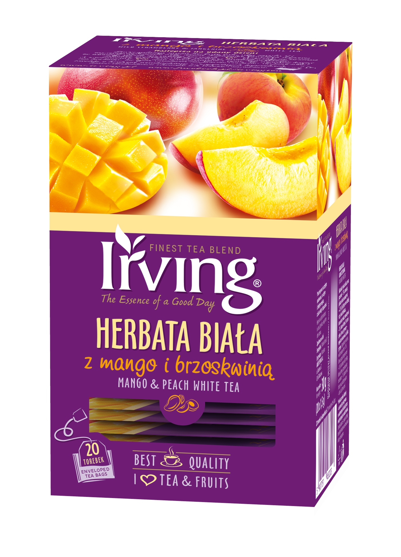 Herbata biała z mango i brzoskwinią 20 torebek (saszetki)