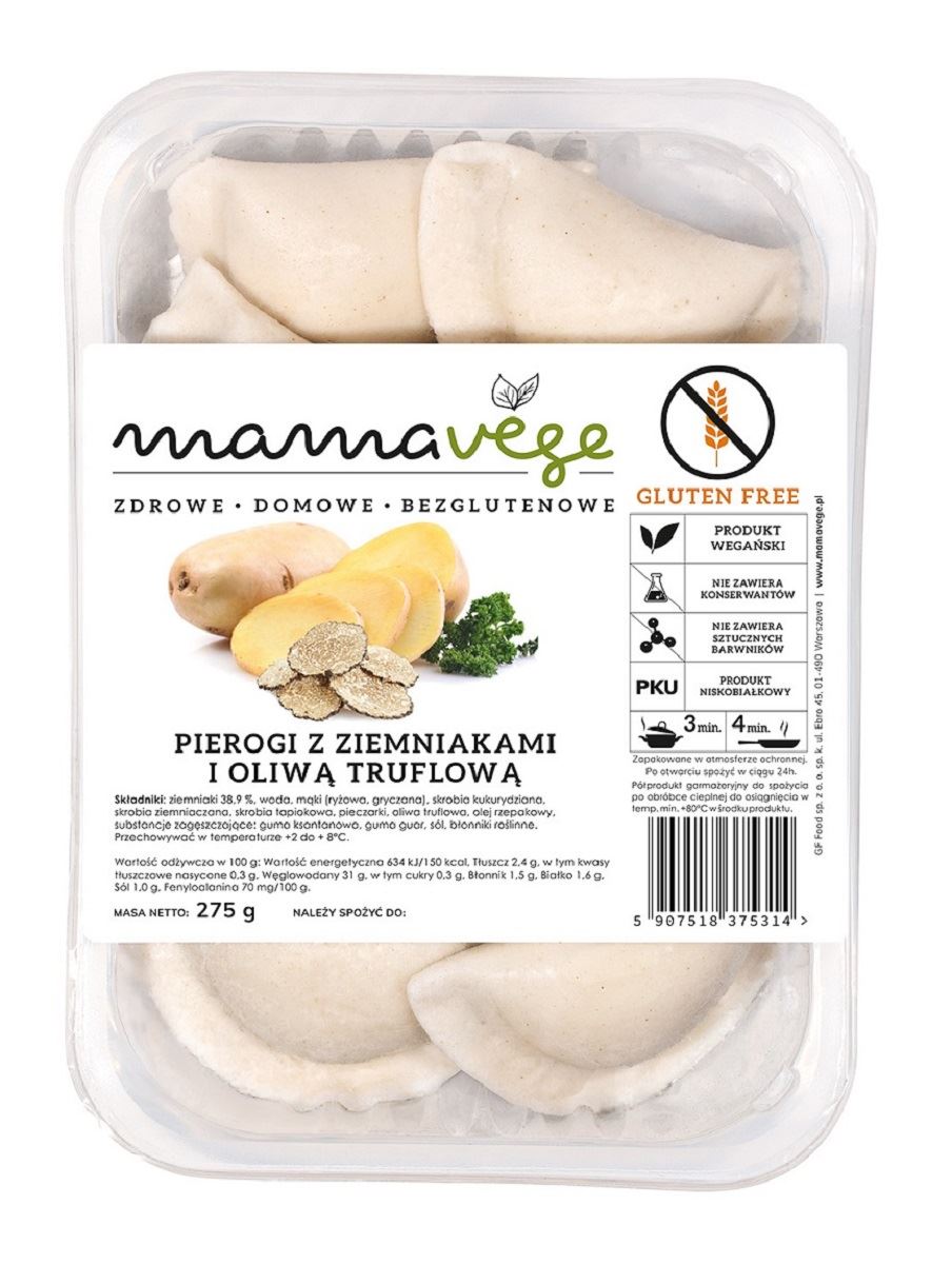 Pierogi z ziemniakami ioliwą truflową