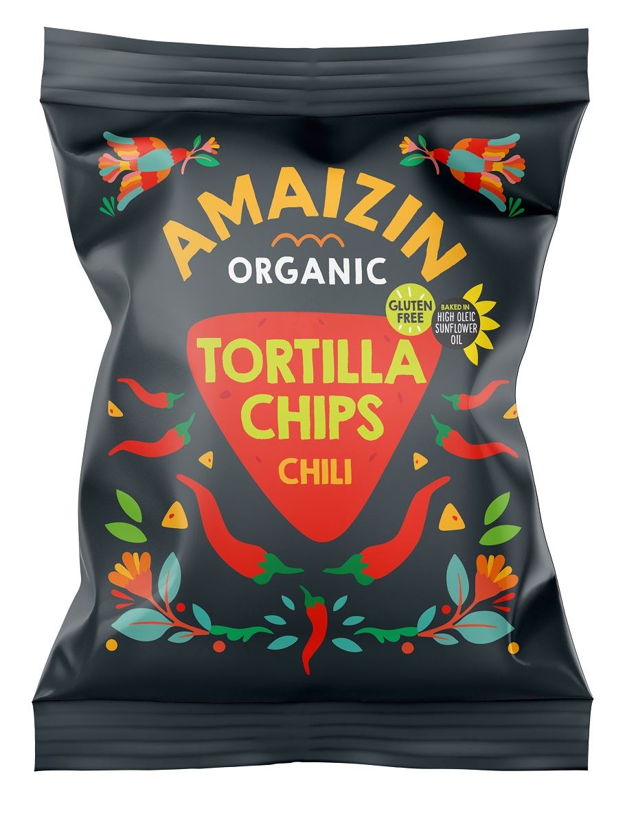Chipsy kukurydziane chilli bezglutenowe BIO