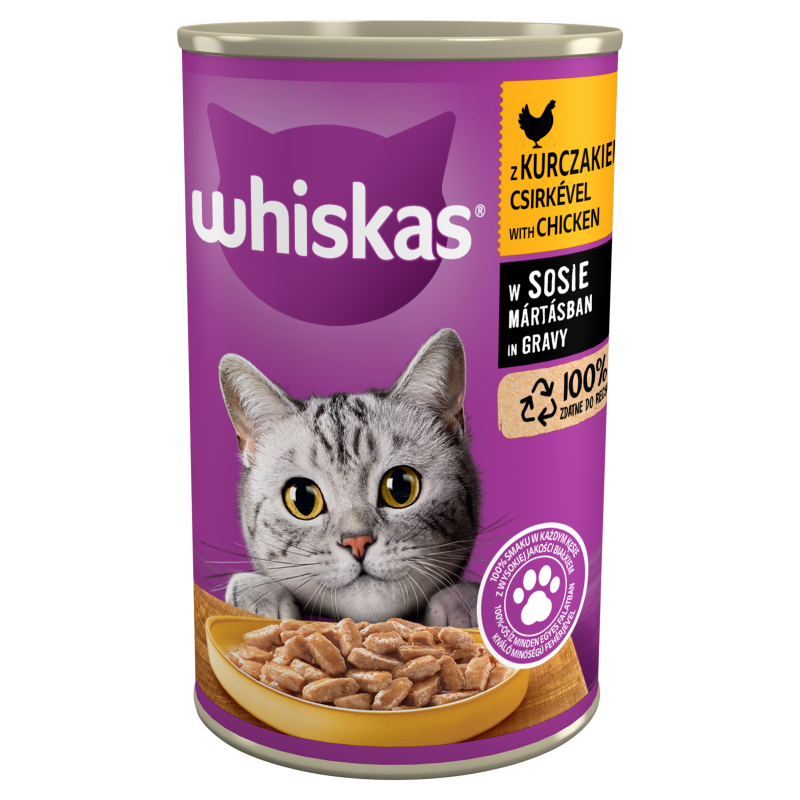 Pokarm dla Kotów z Kurczakiem w Sosie - Puszka