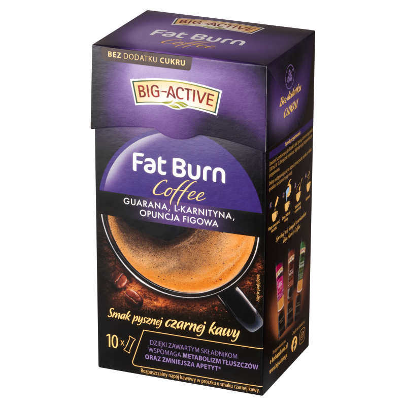 Napój kawowy FAT BURN o sm. czarnej kawy (w proszku - 10 saszetek)