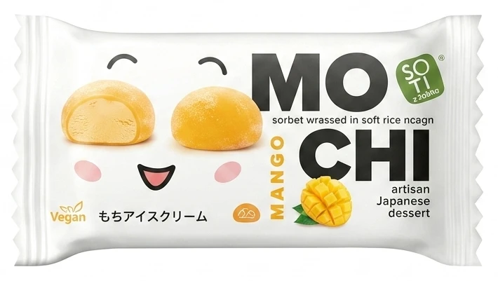 Lody Mochi Soti mango, matchaberry