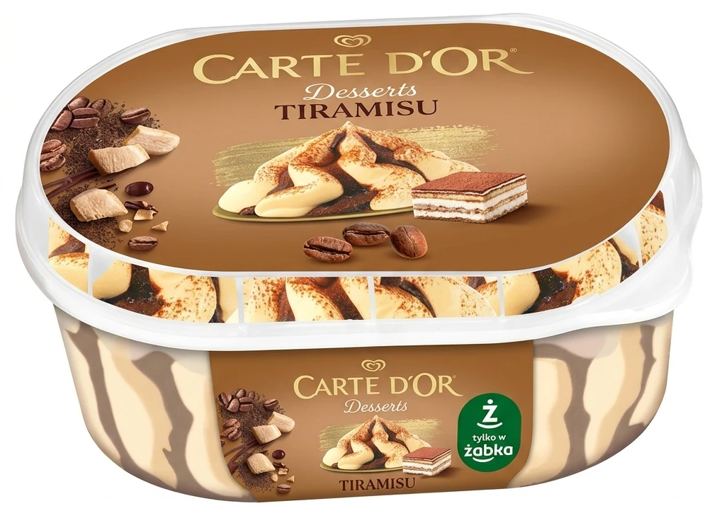 Lody Carte d'Or tiramisu, wanilia
