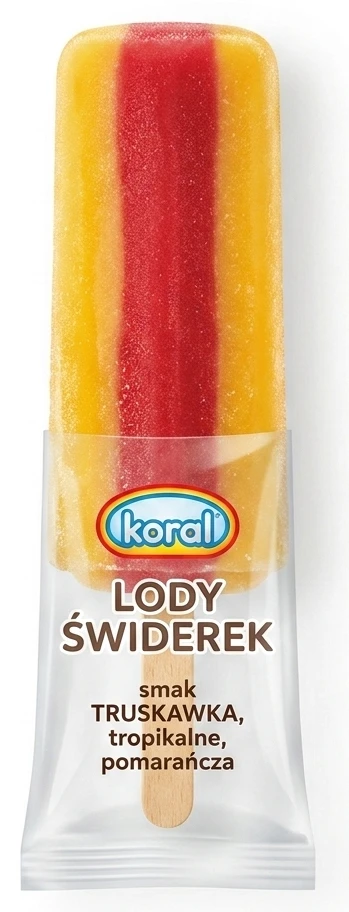 Lody Świderek Koral truskawka, tropikalne, pomarańcza
