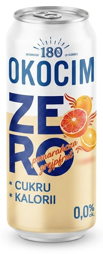 Napój piwny Okocim 3 Zero pomarańcza & grejpfrut