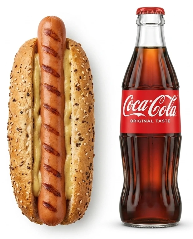 Hot Dog + Napój 0,5l: Coca-Cola, Fanta lub Sprite