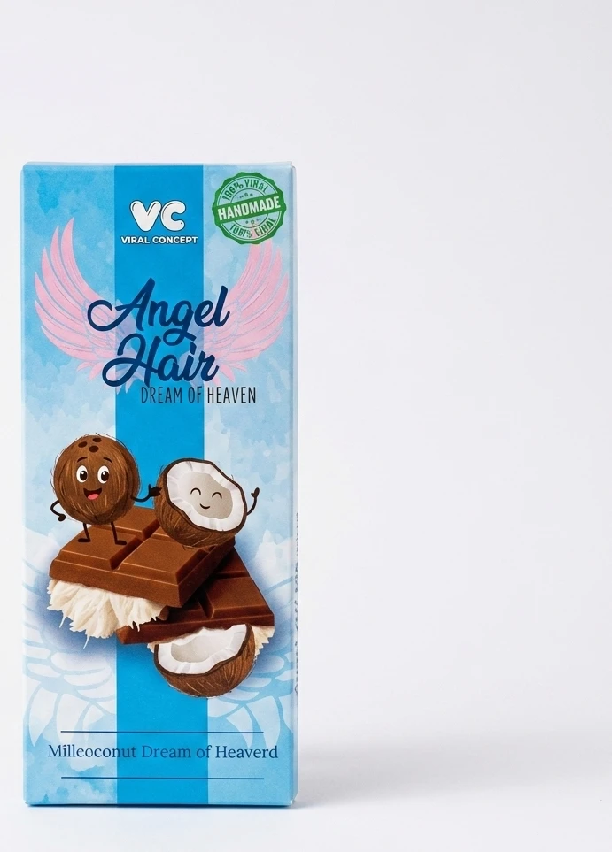 Czekolada mleczna Angel Hair kokos