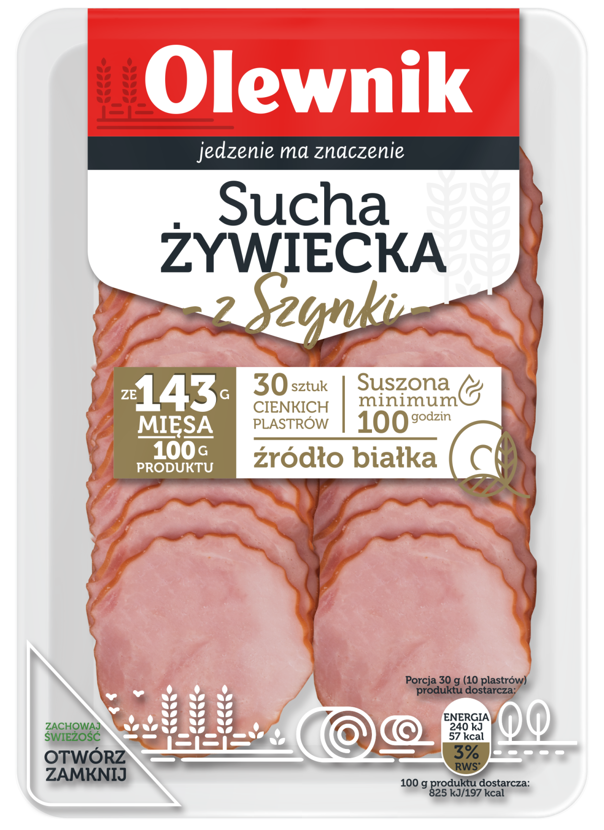 Sucha Żywiecka Z Szynki 80G Plastry Olewnik