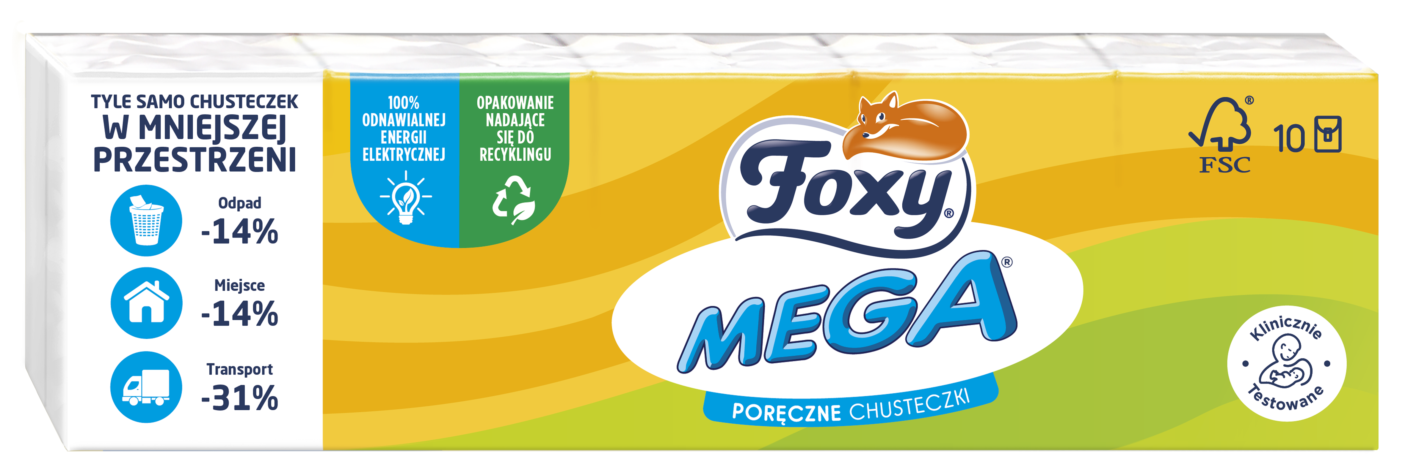 Chusteczka Higieniczna Foxy Mega 10Szt. Po 9