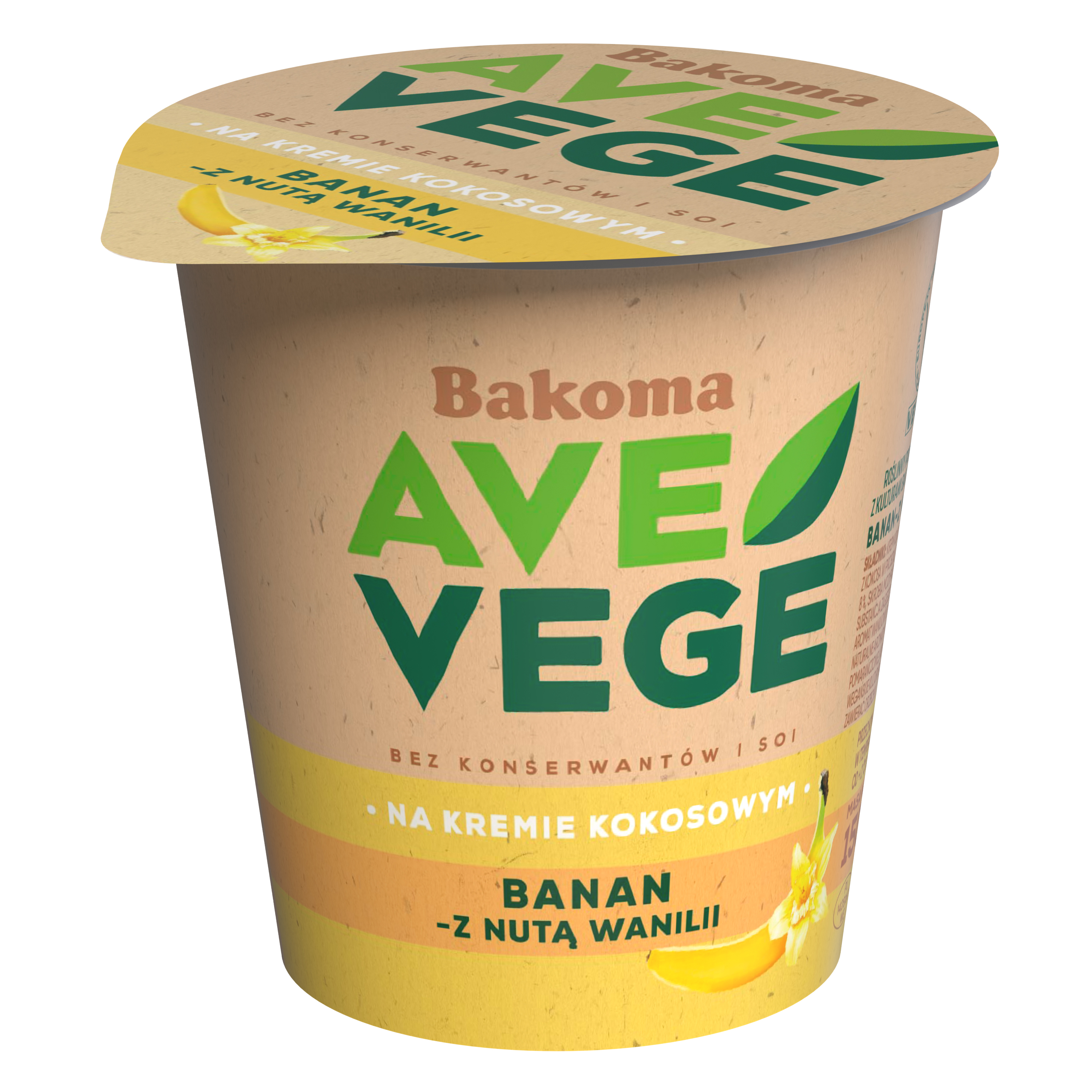 Bakoma Ave Vege Banan Z Nutą Wanilii 150 G