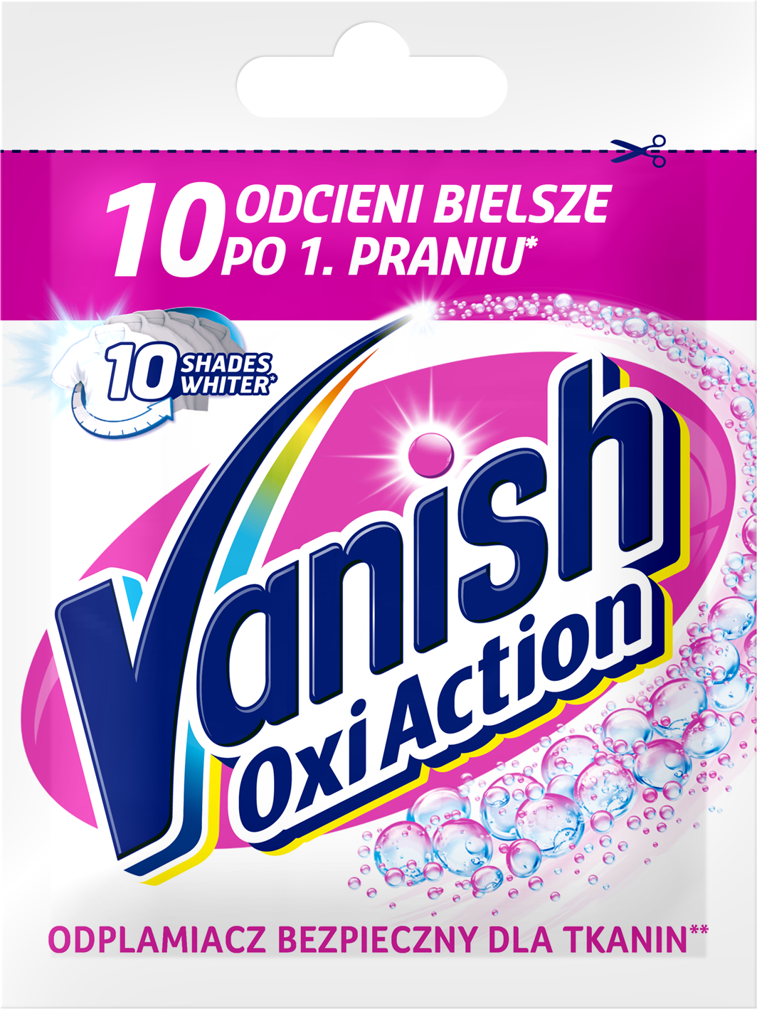 Vanish Oxi Action White Odplamiacz Do Białych Tkanin W Proszku 30G