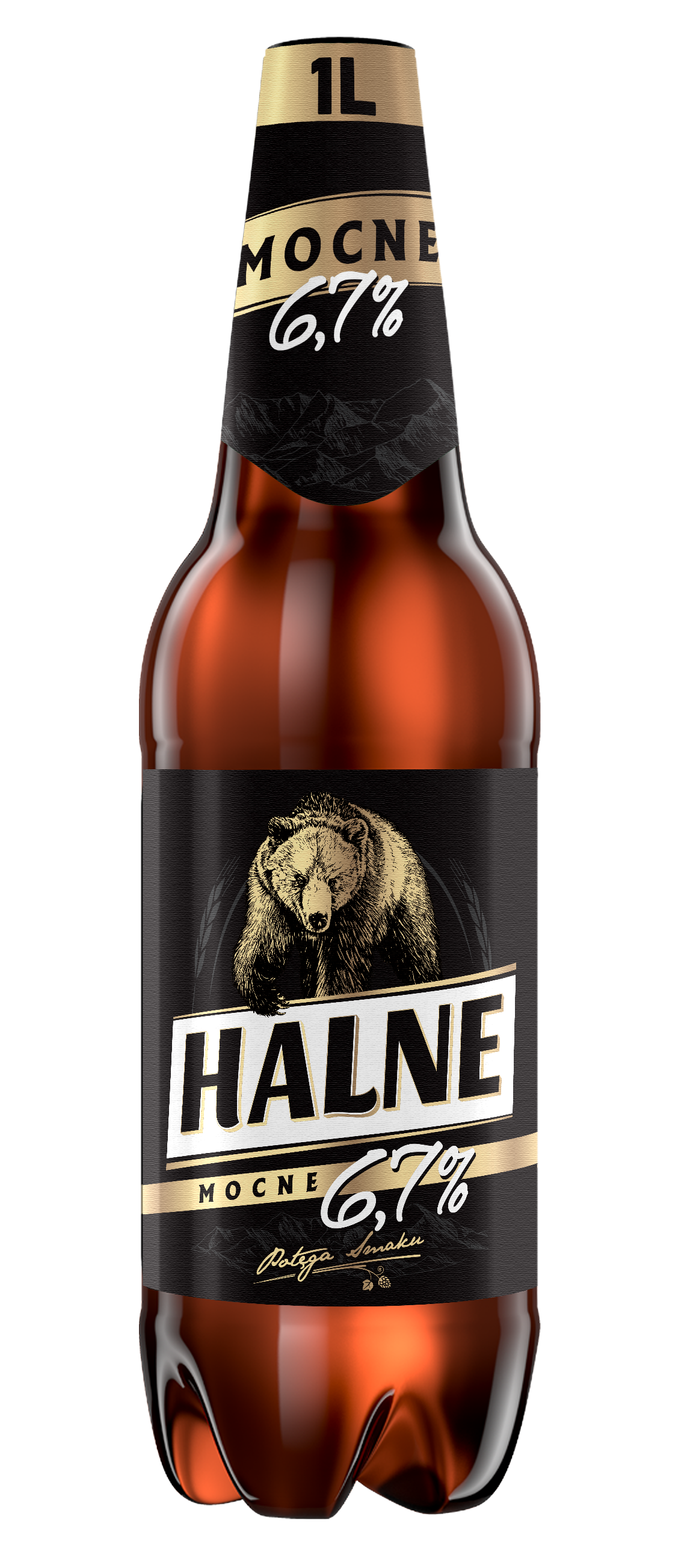 Piwo Halne Mocne Butelka Plastikowa Bezzwrotna 1L, Alk. 6,7%